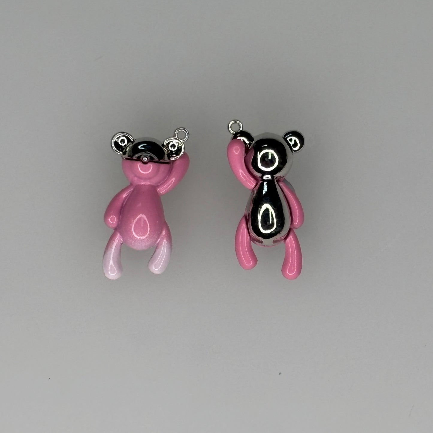 HANGING TEDDY BEARS PINK CHARM PENDANT