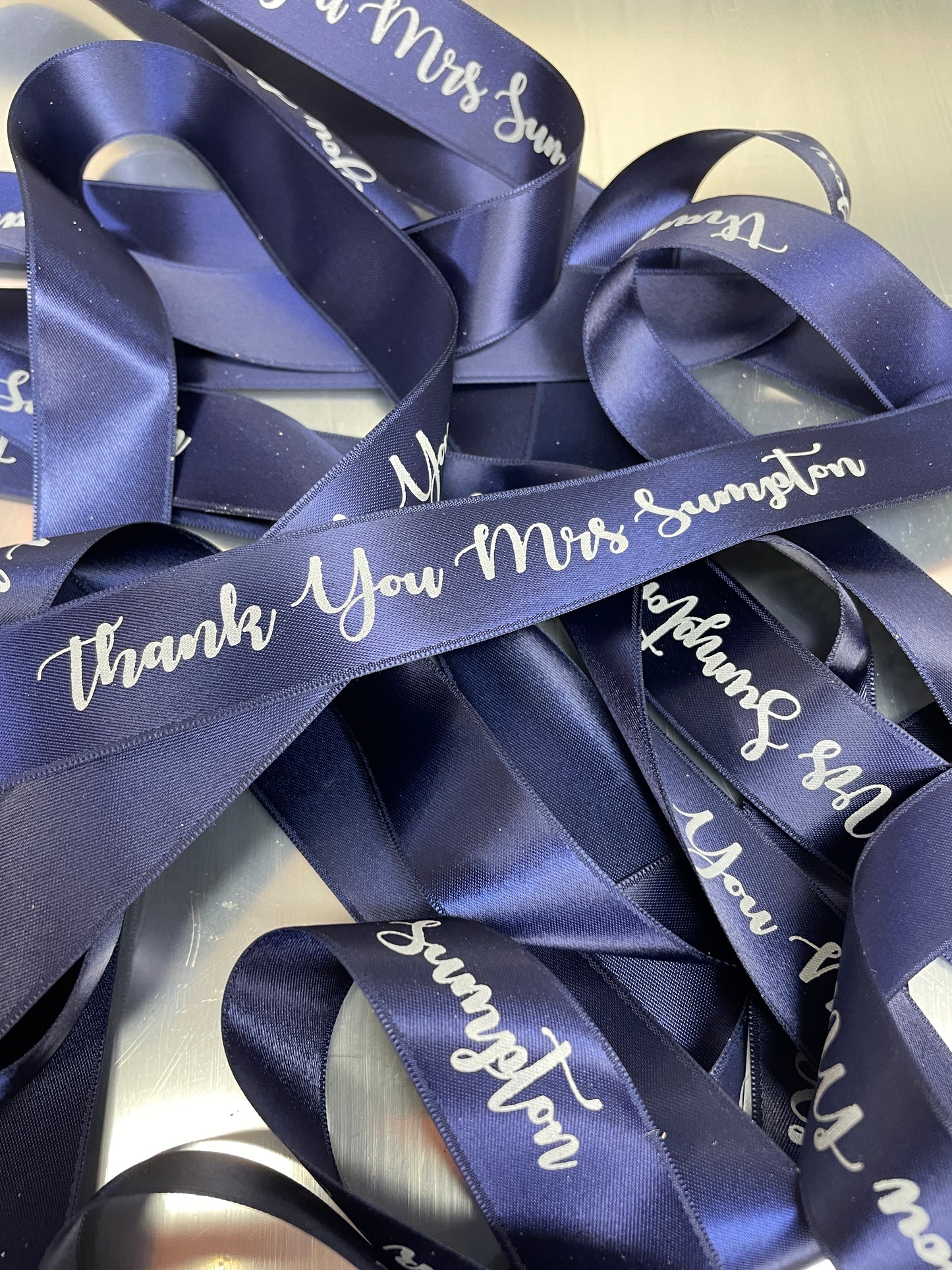 CUSTOM PRINT RIBBON NAVY