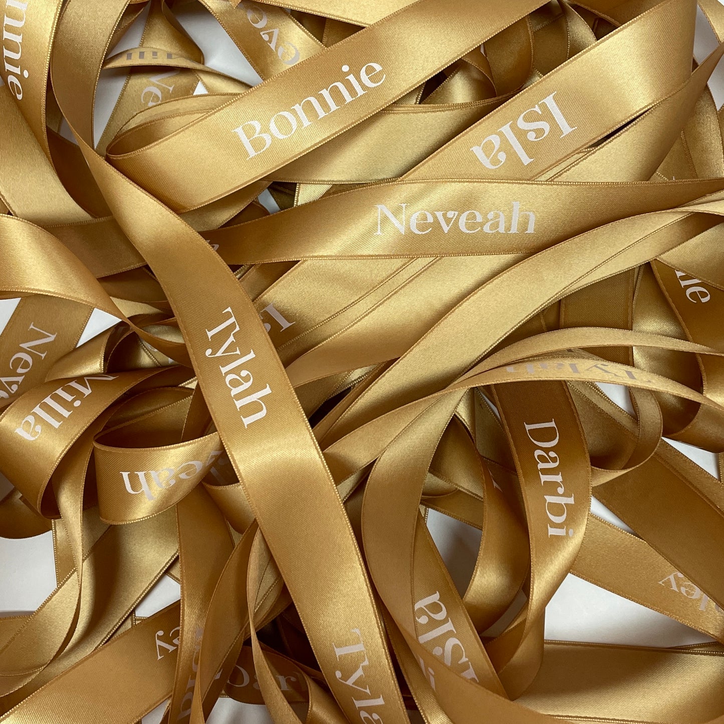 CUSTOM PRINT RIBBON ANTIQUE GOLD