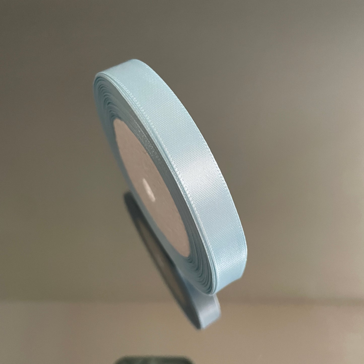 1.2CM POWDER BLUE SINGLE SIDED SATIN RIBBON 25 YARDS
