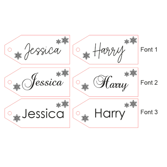 ACRYLIC CHRISTMAS GIFT TAGS