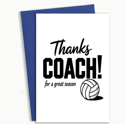THANKS COACH FOR A GREAT SEASON CARD