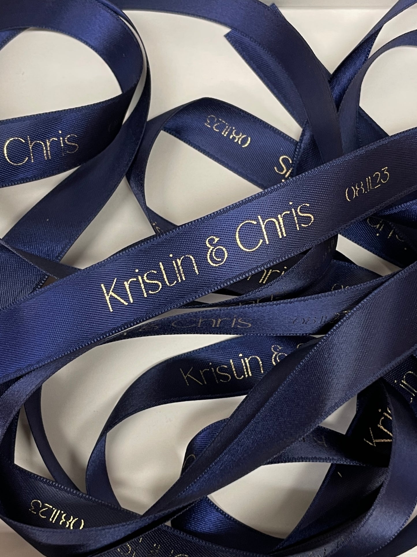 CUSTOM PRINT RIBBON NAVY