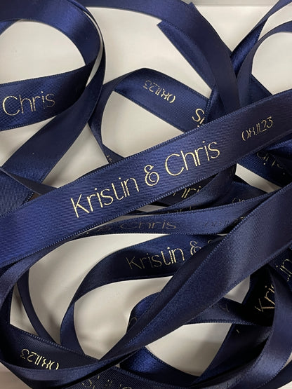 CUSTOM PRINT RIBBON NAVY