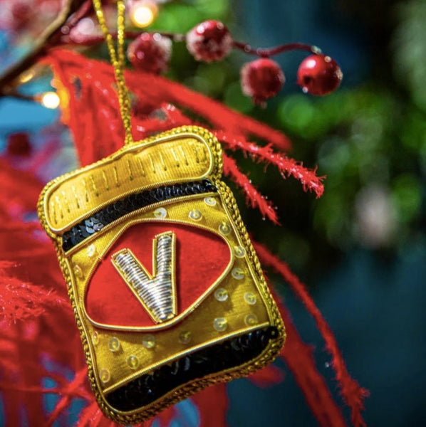 VEGEMITE BEADED CHRISTMAS TREE ORNAMENT