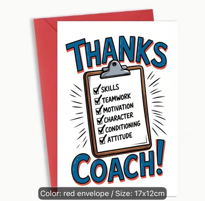 THANKS COACH CARD
