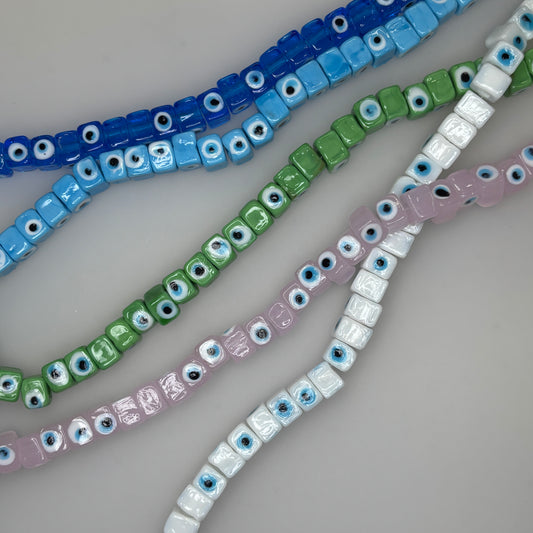 EVIL EYE SQUARE BEAD