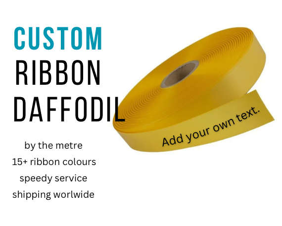 CUSTOM PRINT RIBBON DAFFODIL