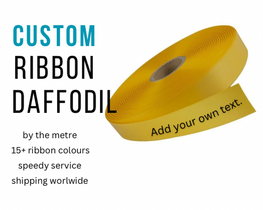 CUSTOM PRINT RIBBON DAFFODIL