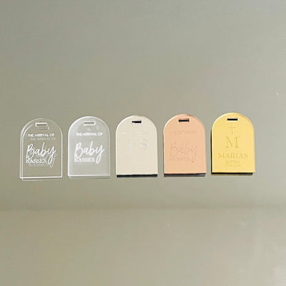 10 PERSONALISED ARCH TAGS