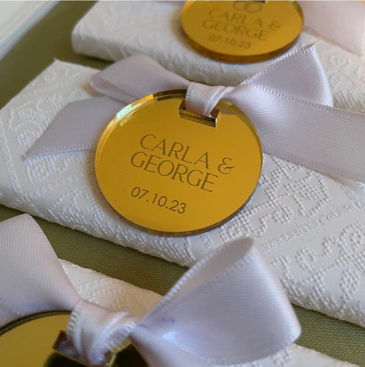 MINI CHOCOLATE BAR FAVOR WITH TAG FOR WEDDING
