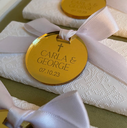 MINI CHOCOLATE BAR FAVOR WITH TAG FOR WEDDING
