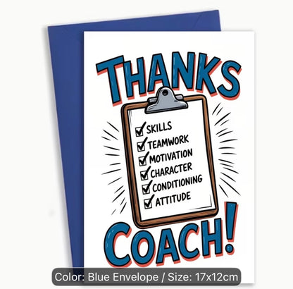 THANKS COACH CARD