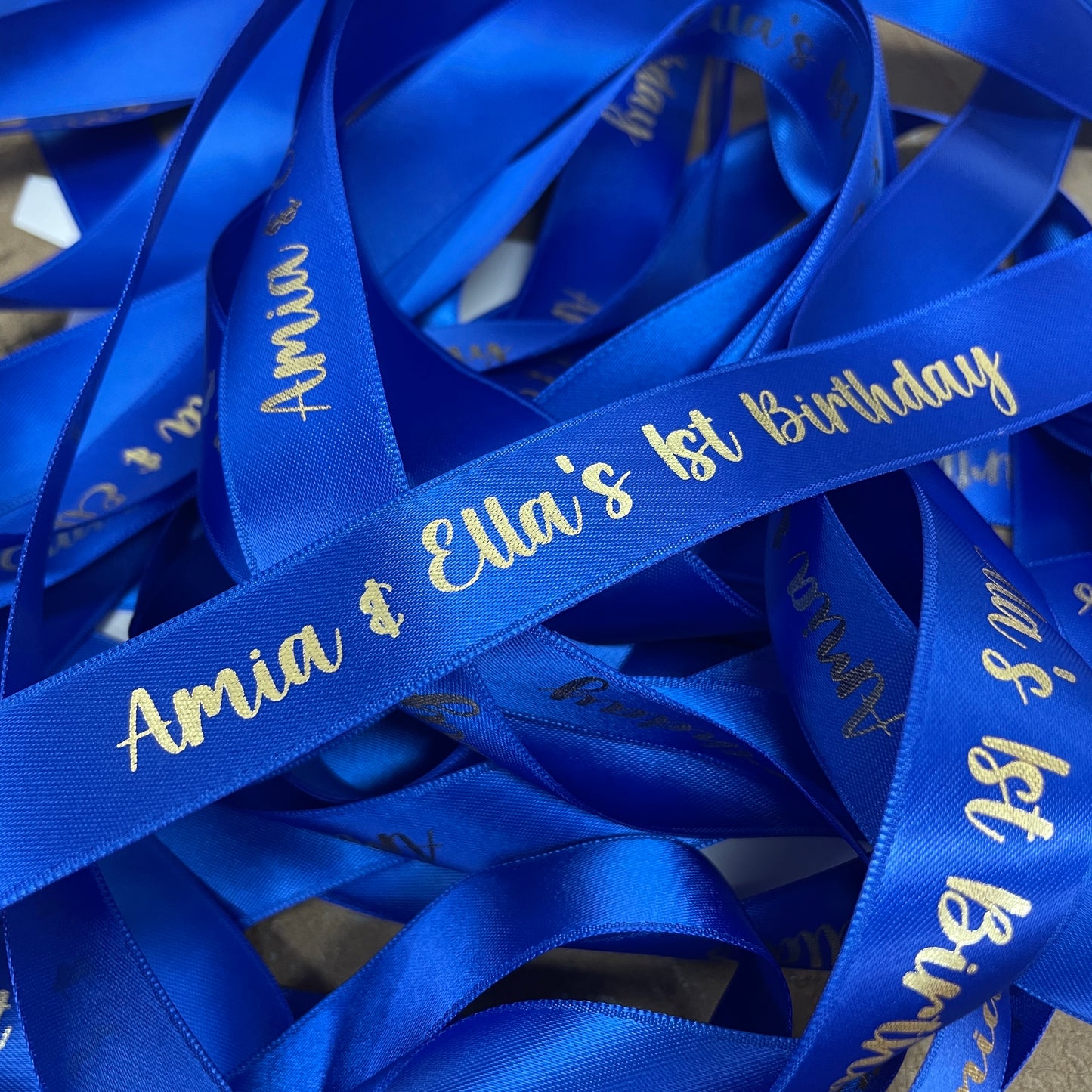 CUSTOM PRINT RIBBON ROYAL BLUE