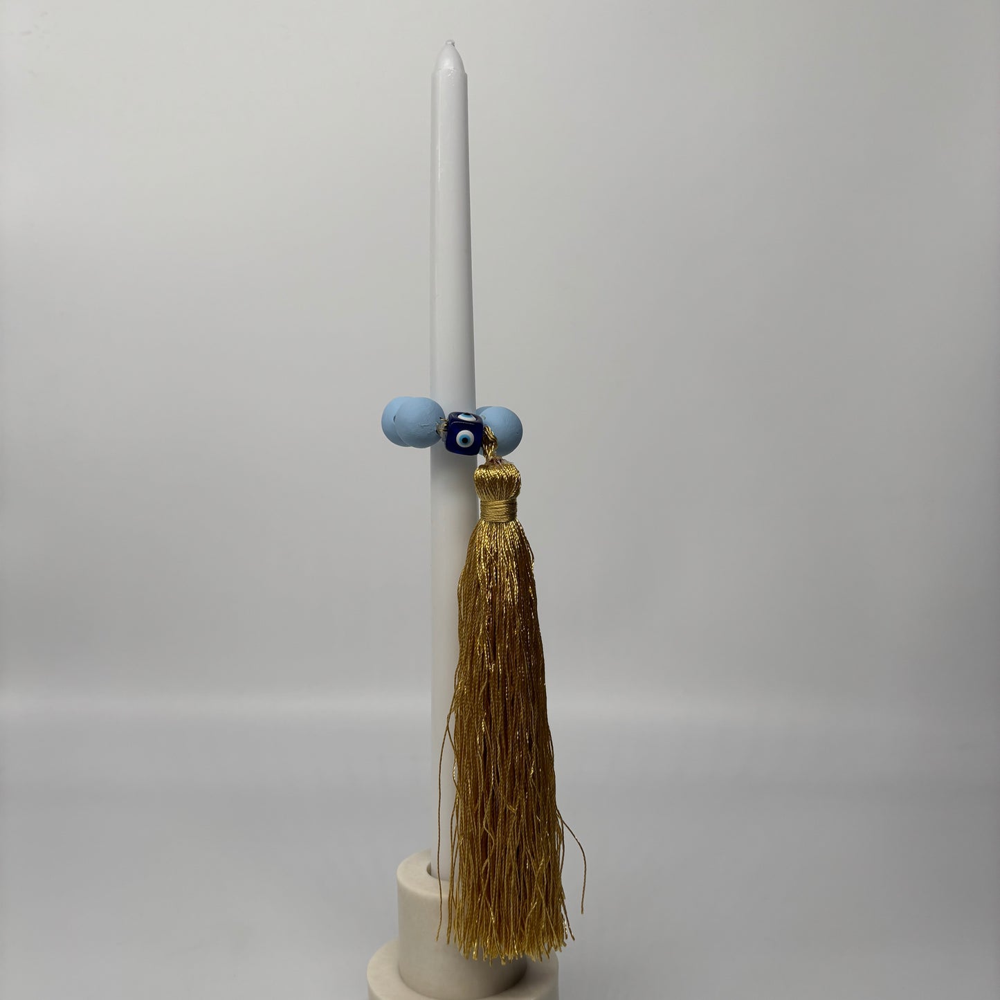 Komboloi Blue Rosary Gold Tassel Easter Palm Sunday Candle Lambatha Orthodox Easter