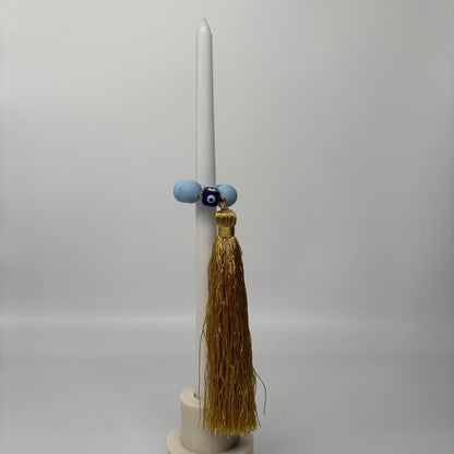 Komboloi Blue Rosary Gold Tassel Easter Palm Sunday Candle Lambatha Orthodox Easter