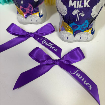 PERSONALISED EASTER BOWS FOR EASTER EGGS ( EGGS NOT INCLUDED )