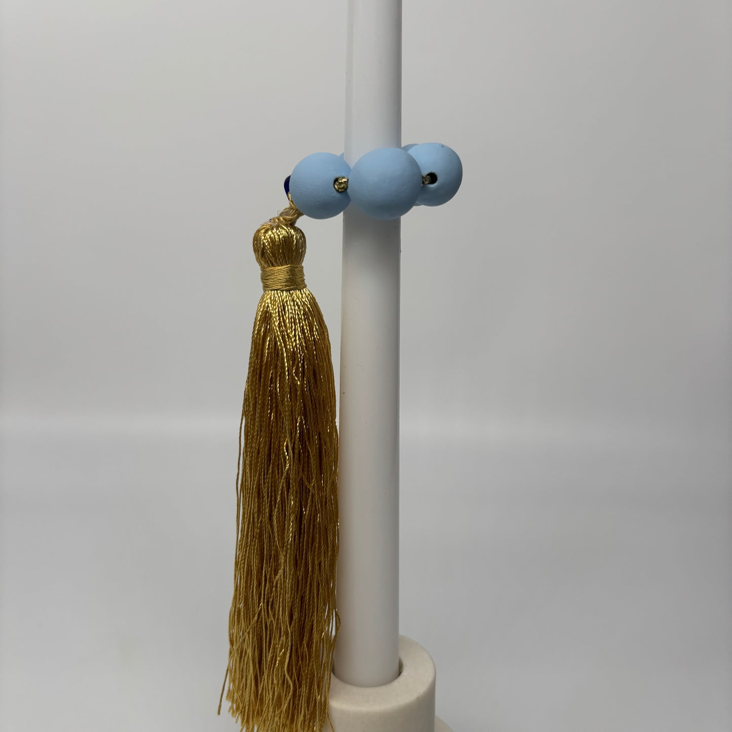 Komboloi Blue Rosary Gold Tassel Easter Palm Sunday Candle Lambatha Orthodox Easter