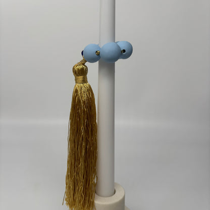 Komboloi Blue Rosary Gold Tassel Easter Palm Sunday Candle Lambatha Orthodox Easter