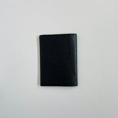 PERSONALISED LEATHER PASSPORT COVER AND LUGGAGE TAG SET BLACK