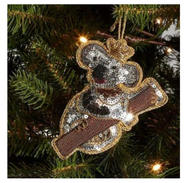 KOALA BEADED CHRISTMAS TREE ORNAMENT