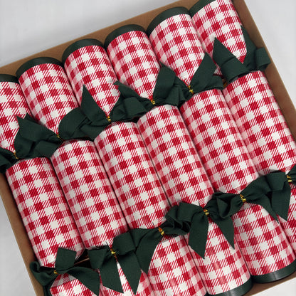 FESTIVE LUXE NO PLACE LIKE HOME SET OF 6 CHRISTMAS CRACKERS BOXED