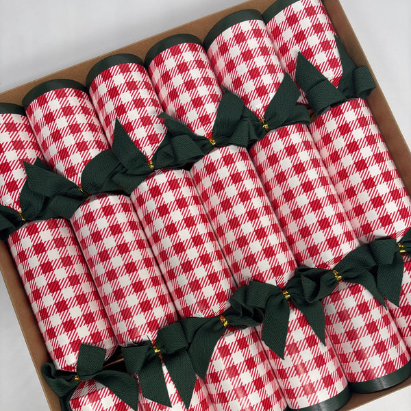 FESTIVE LUXE NO PLACE LIKE HOME SET OF 6 CHRISTMAS CRACKERS BOXED