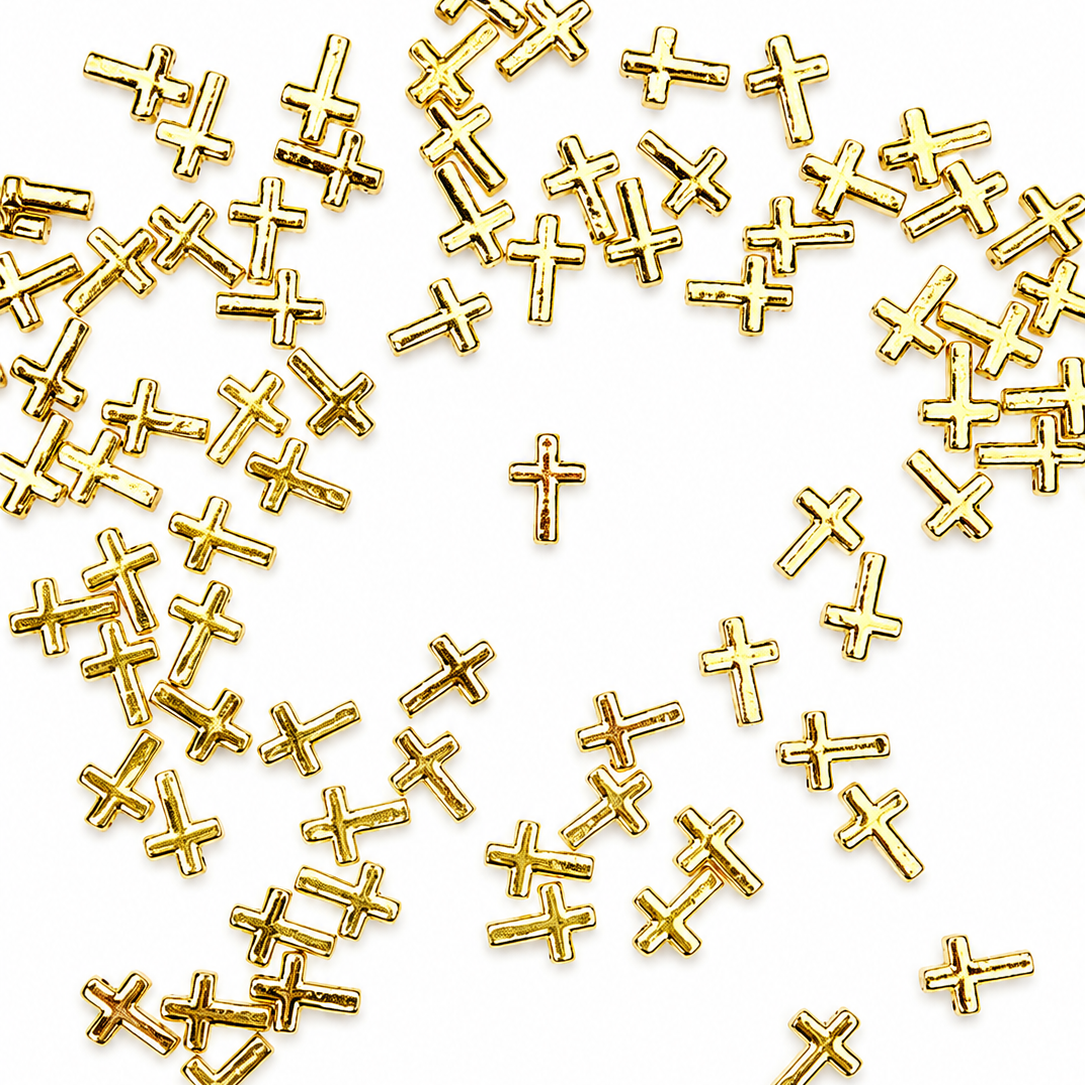 GOLD CROSS CHARM PENDANT