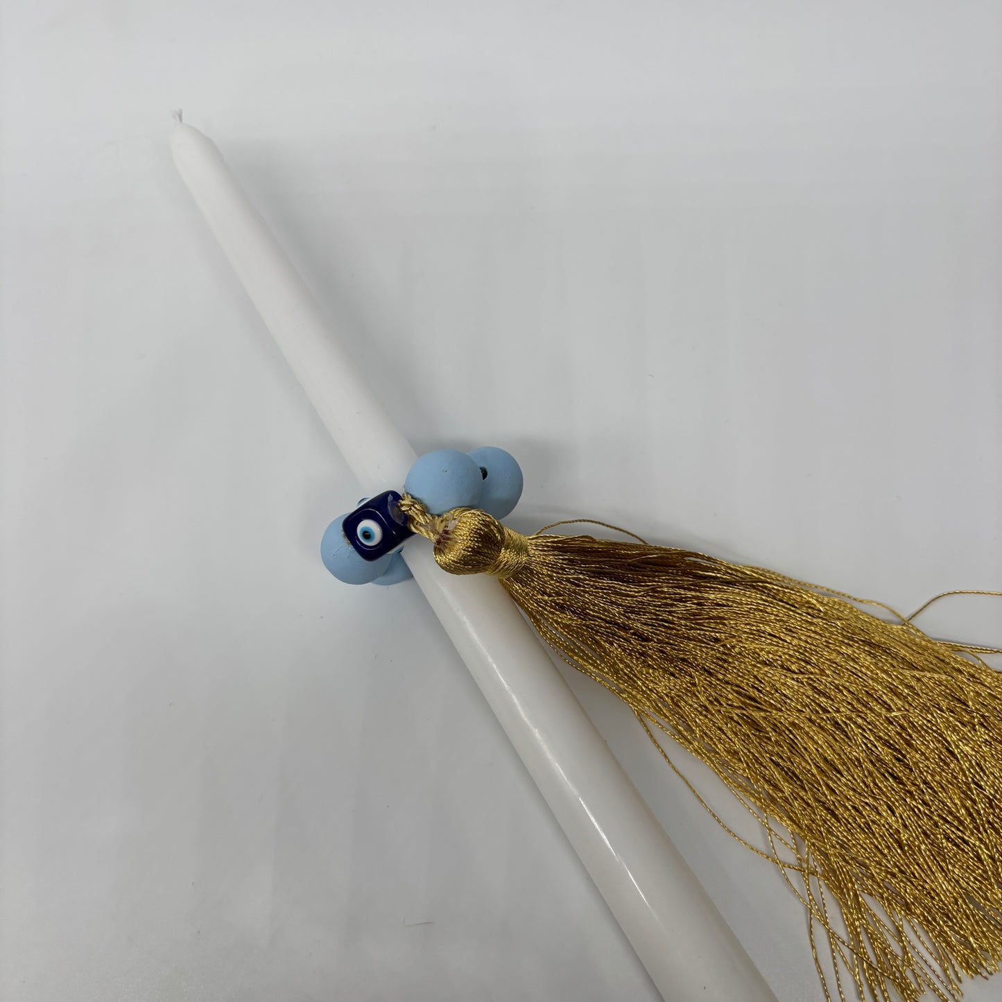 Komboloi Blue Rosary Gold Tassel Easter Palm Sunday Candle Lambatha Orthodox Easter