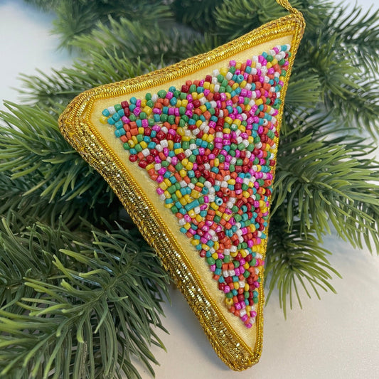 BEADED FAIRY BREAD CHRISTMAS TREE ORNAMENT