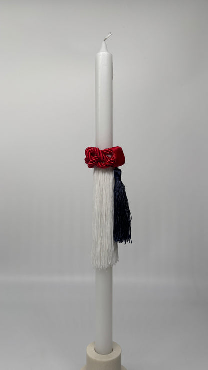 Evzone Navy Tassel Easter Palm Sunday Candle Lambatha Orthodox Easter