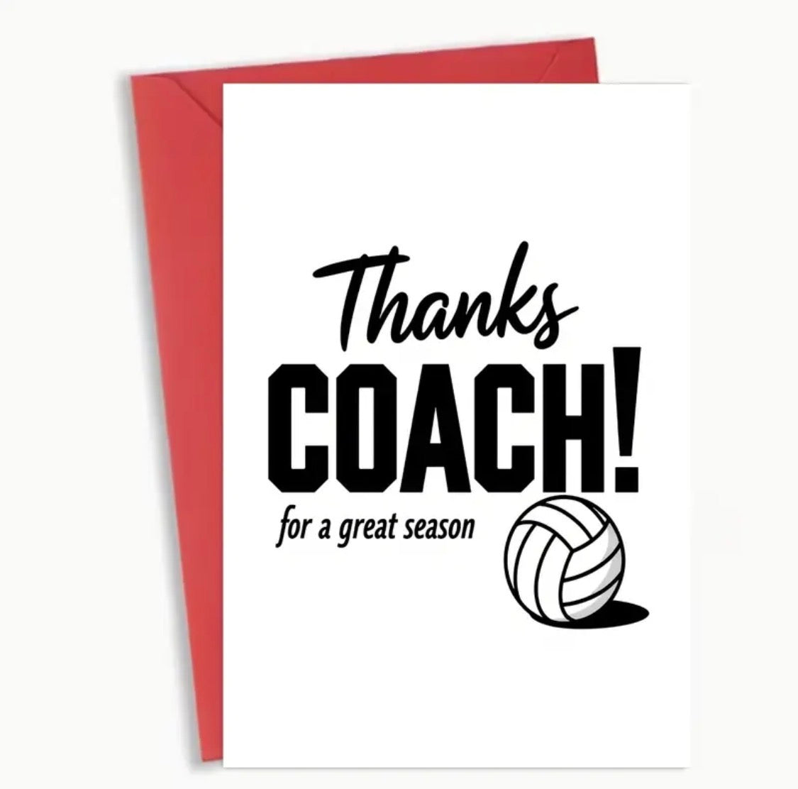 THANKS COACH FOR A GREAT SEASON CARD