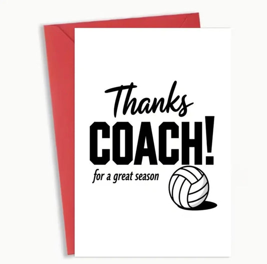 THANKS COACH FOR A GREAT SEASON CARD