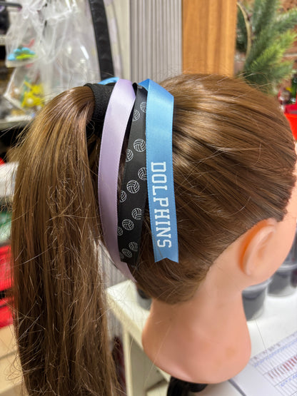 TEAM RIBBONS SET OF 3 WITH SPORTS BALL