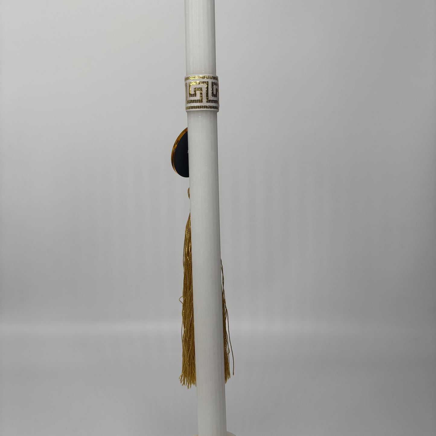 Greek Key Gold Tassel Gold Cross Easter Palm Sunday Candle Lambatha Orthodox Easter
