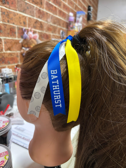 TEAM RIBBONS SET OF 3 WITH SPORTS BALL