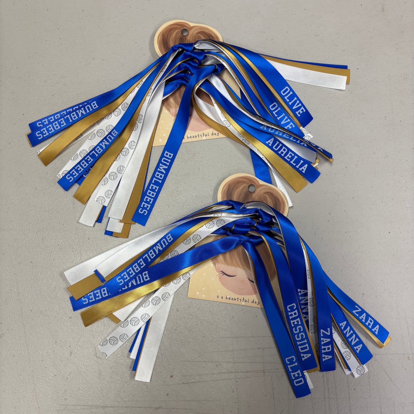 NETBALL RIBBONS SET OF 3