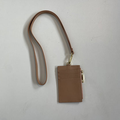 EMBOSSED SAFFIANO CARD HOLDER LANYARD