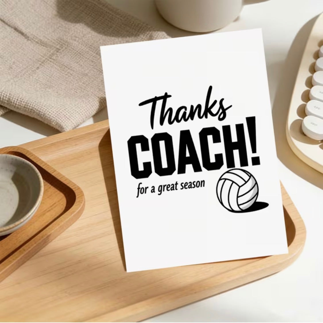THANKS COACH FOR A GREAT SEASON CARD