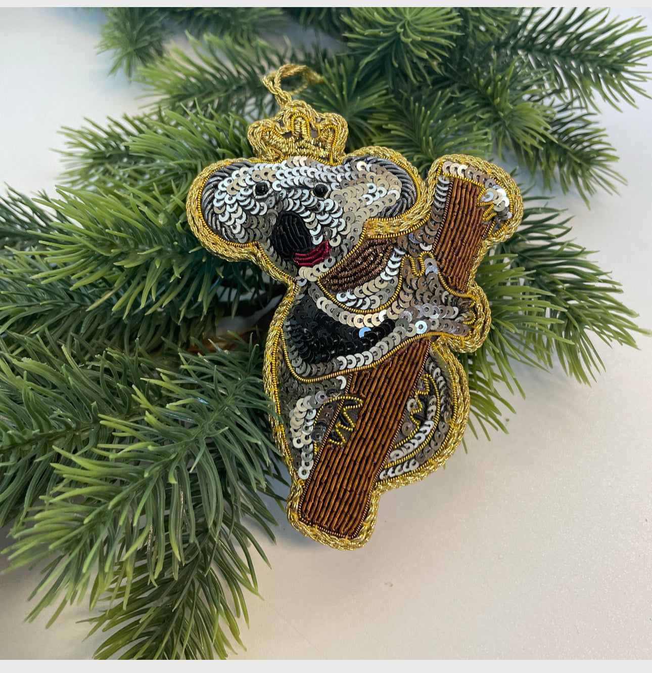 KOALA BEADED CHRISTMAS TREE ORNAMENT