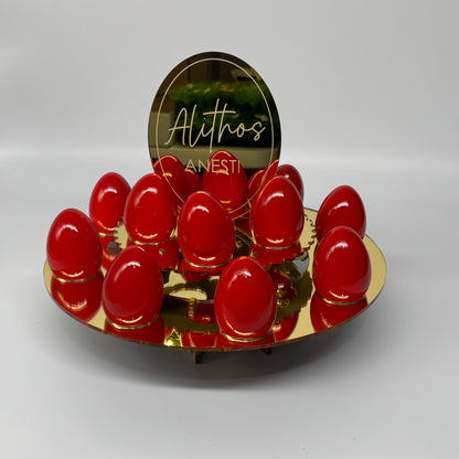 Easter Egg Stand  2 Layer Alithos Anesti