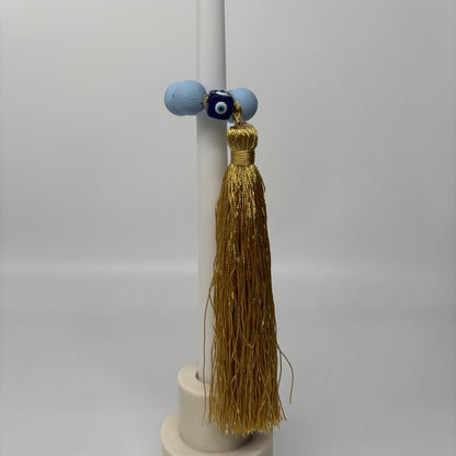 Komboloi Blue Rosary Gold Tassel Easter Palm Sunday Candle Lambatha Orthodox Easter