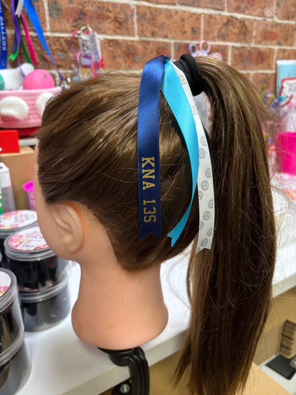 TEAM RIBBONS SET OF 3 WITH SPORTS BALL