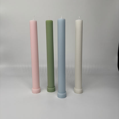 FLUTED COLUMN CANDLES 27cm