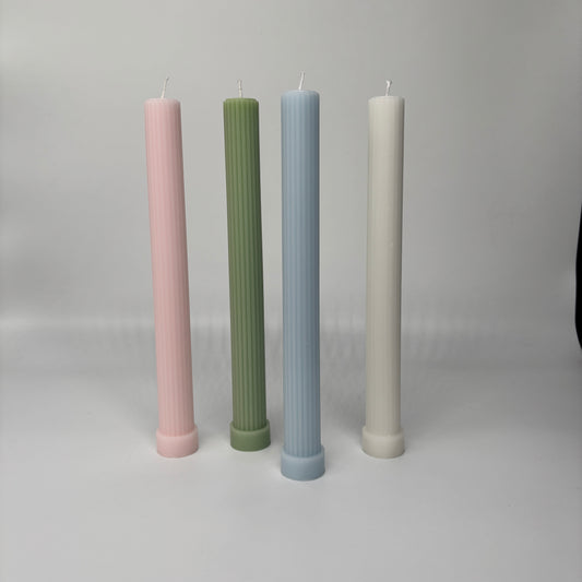 FLUTED COLUMN CANDLES 27cm