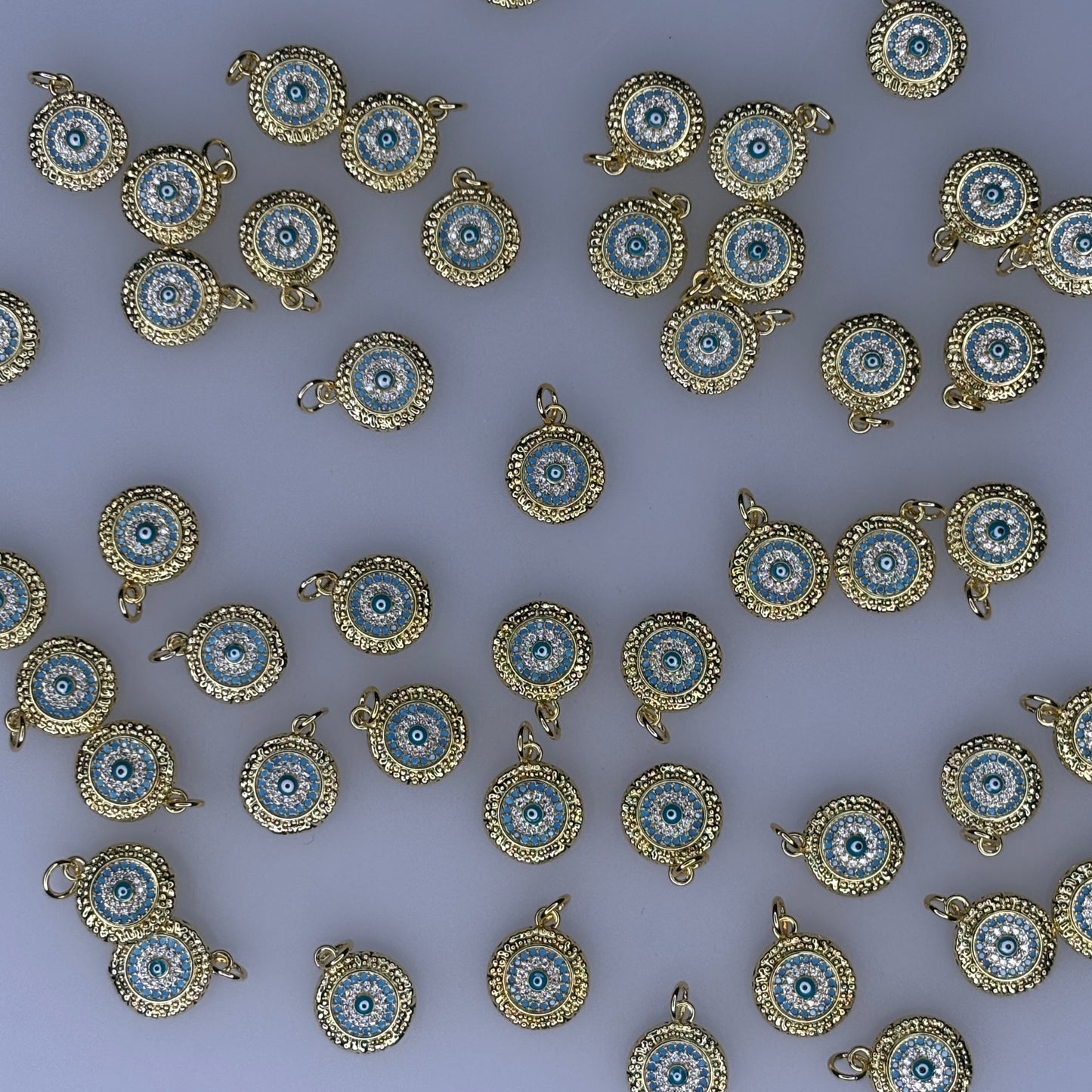 GOLD EVIL EYE CHARM PENDANT