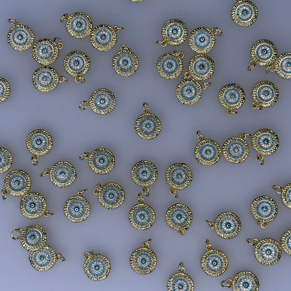 GOLD EVIL EYE CHARM PENDANT