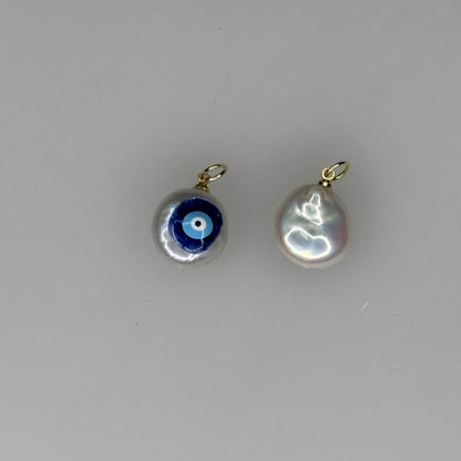 EVIL EYE PEARL CHARM PENDANT