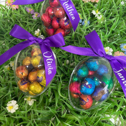 Easter Egg Container with Personalised Bow ( Eggs Not Included )