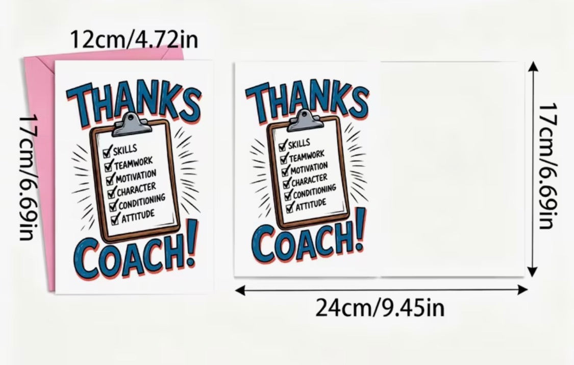 THANKS COACH CARD